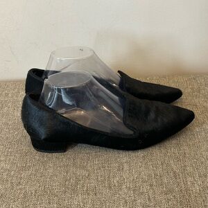 Express Black Calf Hair Slip On Loafers Size 9